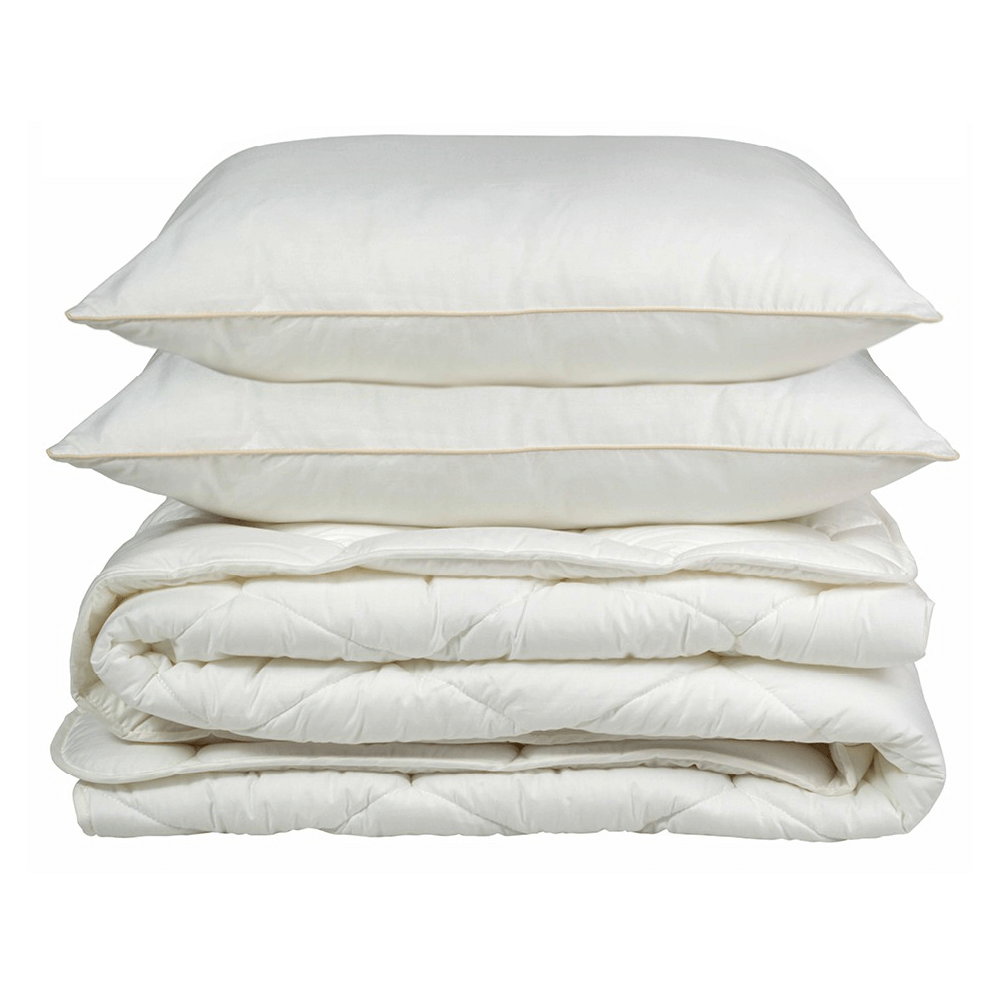RINKINYS COMCO avių vilnos antklodė 200×220 ir 2 pagalvės 50×70
