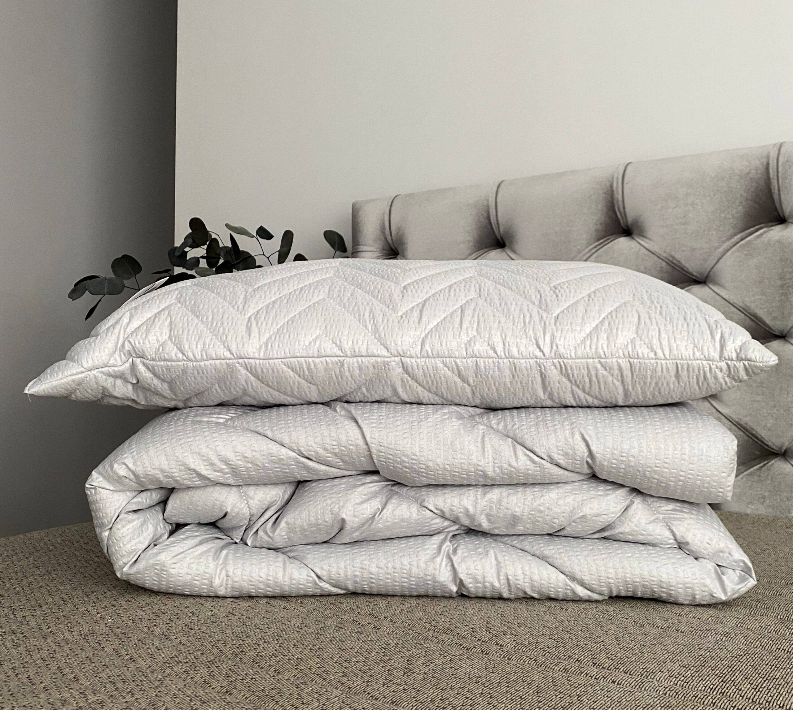 Antialerginė antklodė 140×200 ir pagalvė 50×70 RINKINYS, pilka