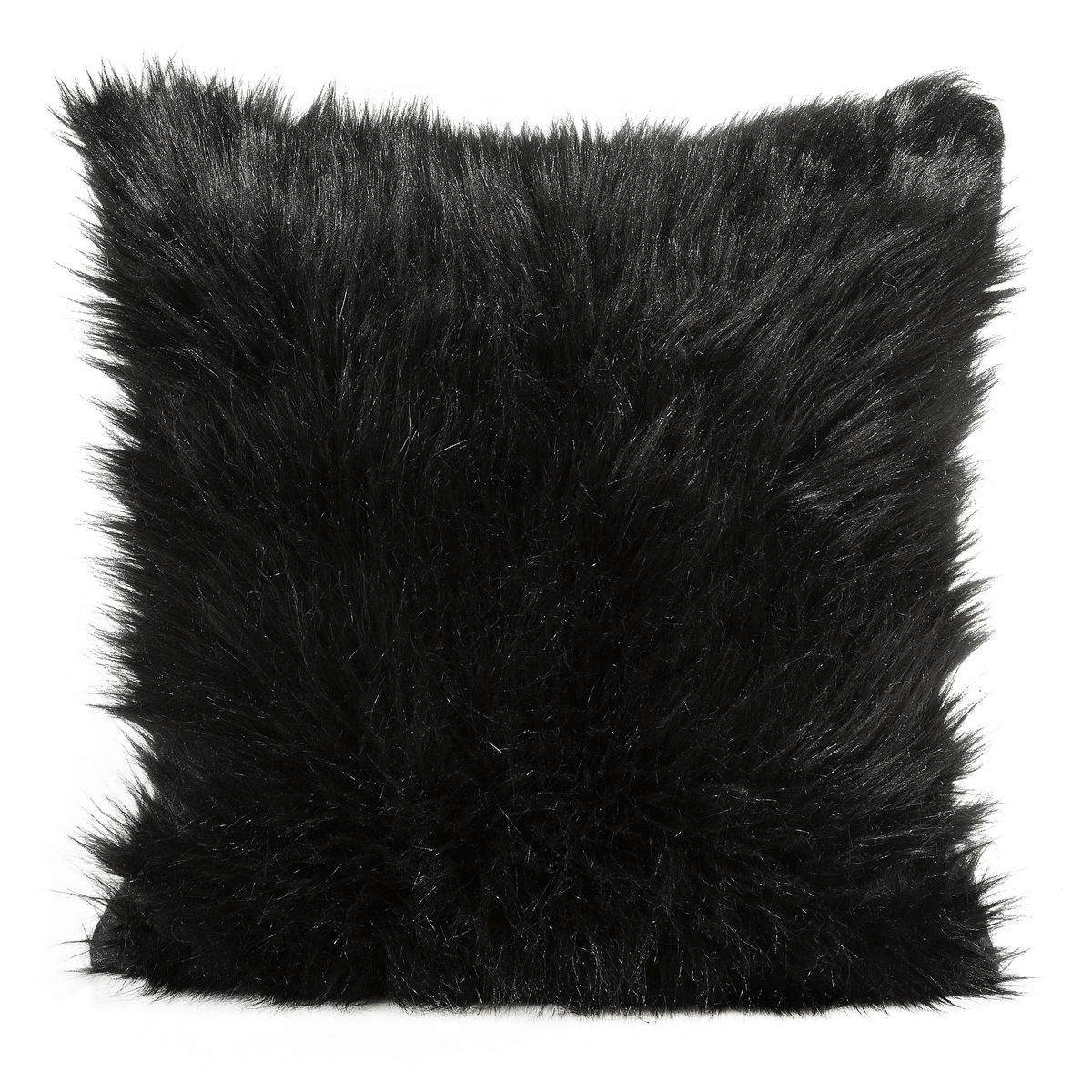 Dekoratyvinė ilgo plauko pagalvėlė “Ro819” juoda, 2 vnt.