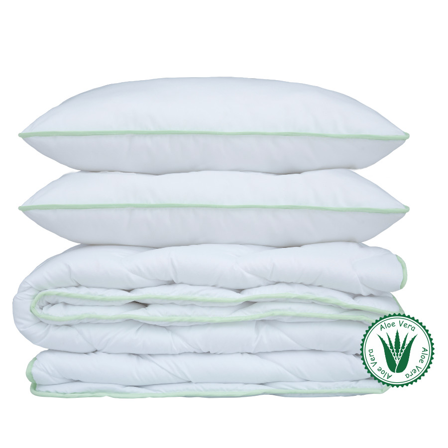 COMCO antklodė 200×220 ir 2 pagalvės su Aloe Vera ekstraktu RINKINYS