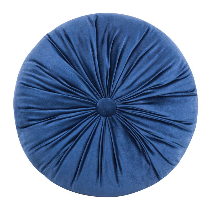 Dekoratyvinė apvali pagalvėlė “VELVET” mėlyna