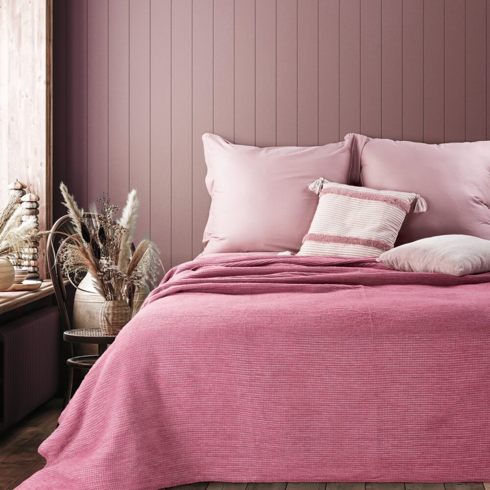 Medvilninė lovatiesė “Avinion” Pink 220×240 cm