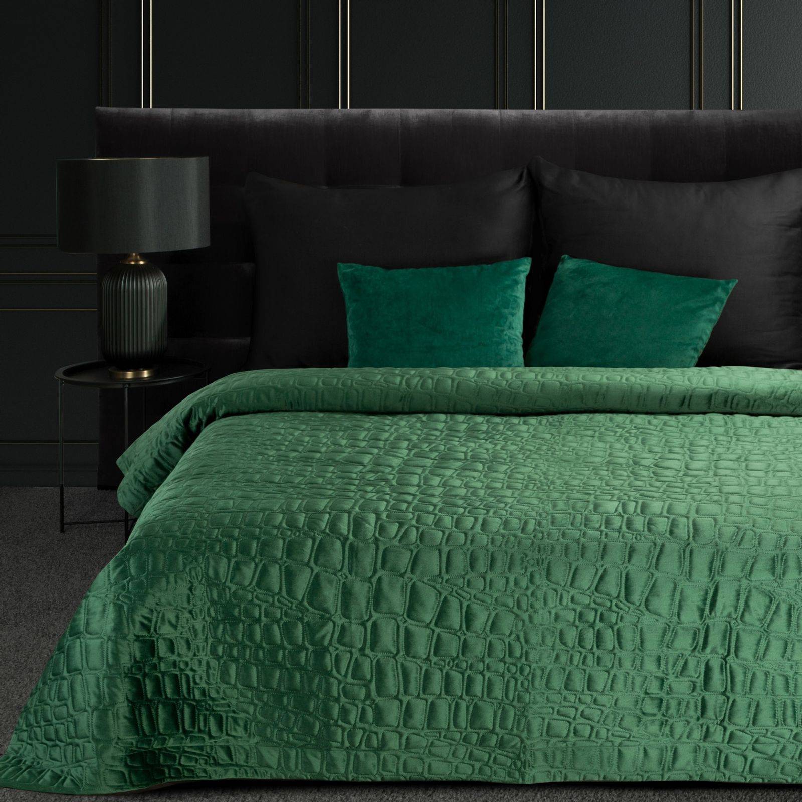 Aksominė lovatiesė “Salvia7 įvairių dydžių Dark Green