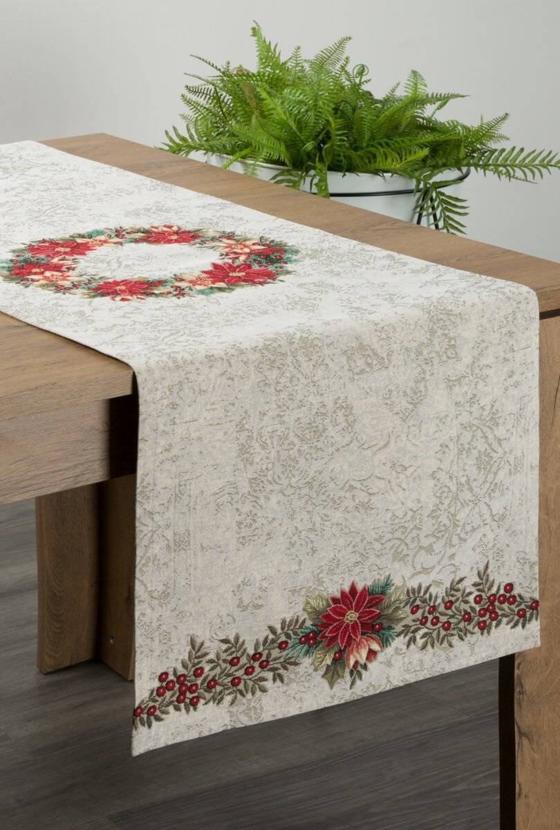 Kalėdinis stalo takelis žakardinis “NOEL1” 47×140 cm
