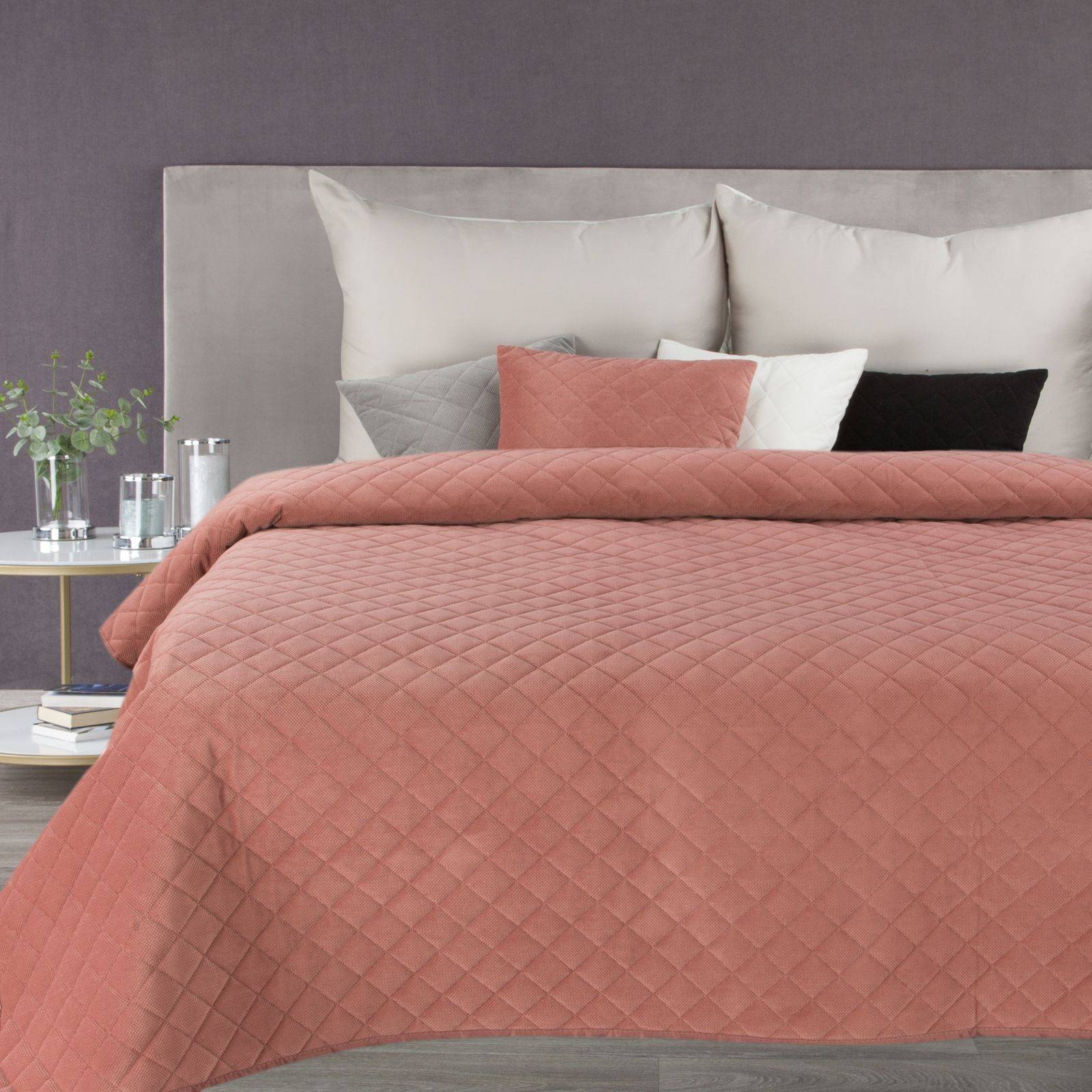 220×240 cm aksominė lovatiesė “Milo” rose