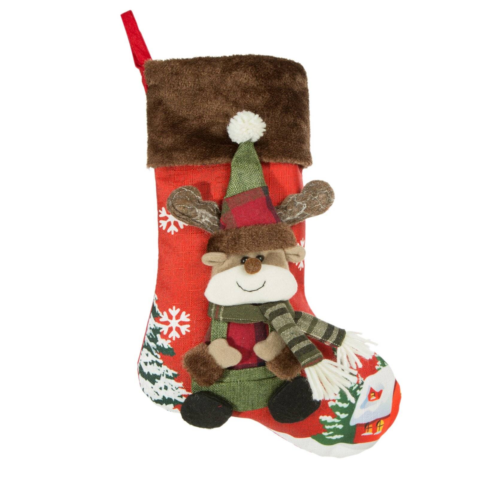 Kalėdinė kojinė “Elnias” 3D 28×53 cm