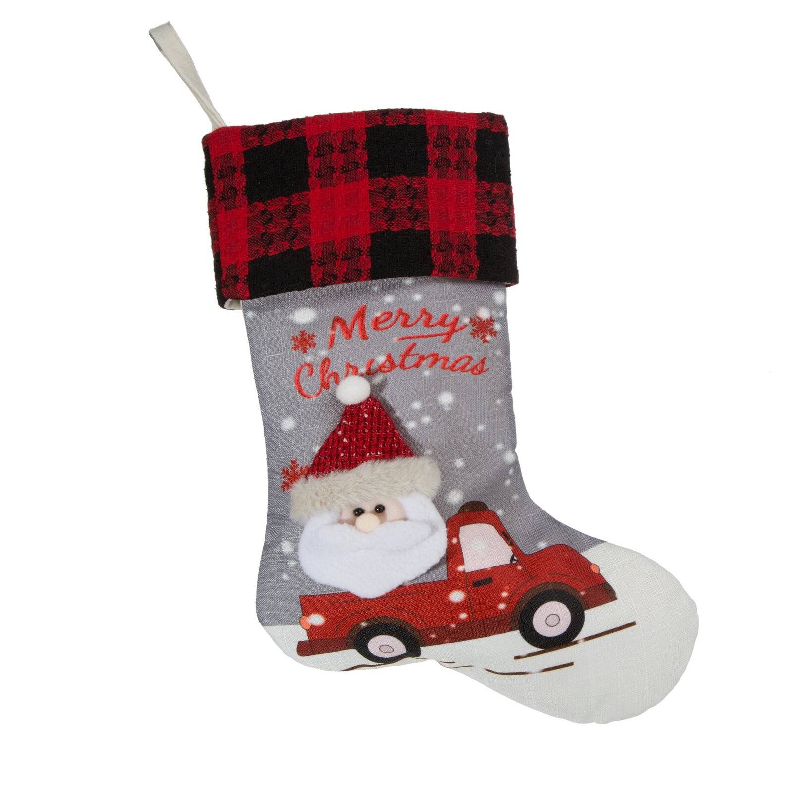 Kalėdinė kojinė “Santa” 3D 28×50 cm