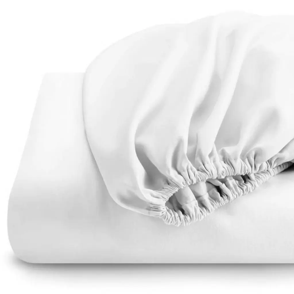 Medvilninė paklodė su guma „White”