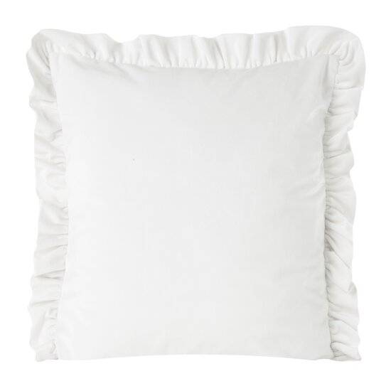 Dekoratyvinė pagalvėlė “VELVET” white aksominė 45×45 cm
