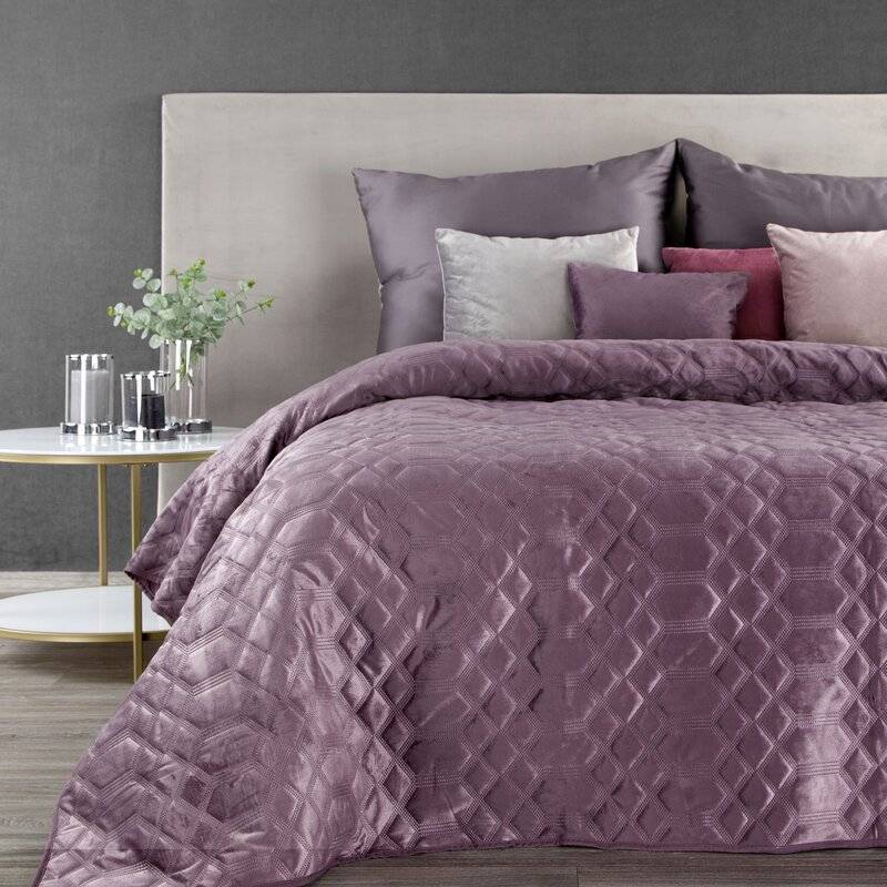 Aksominė lovatiesė “Ariel2” violetinė 220×240 cm