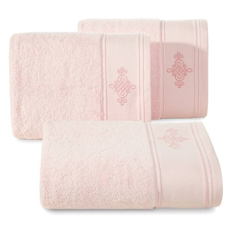 Medvilninis vonios rankšluostis “Klasika” 600 g/m2 rožinis