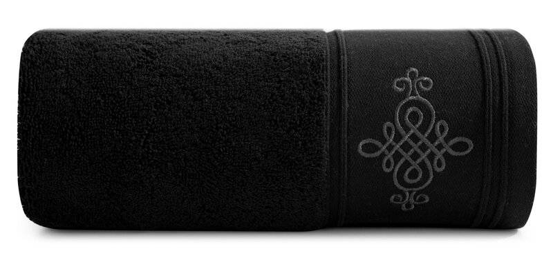 Medvilninis vonios rankšluostis “Klasika” 600 g/m2 juoda