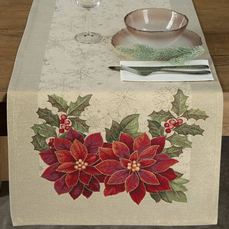 Kalėdinis stalo takelis žakardinis “NOEL2” 45×140 cm