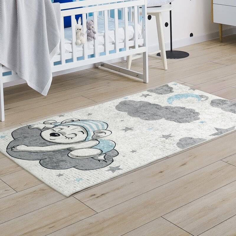 Vaikiškas kilimas “Baby1” pilkas 80×150 cm