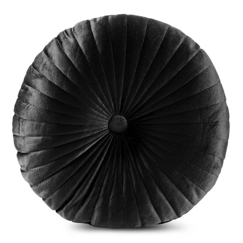 Apvali dekoratyvinė pagalvėlė “VELVET68” black