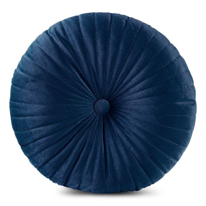 Apvali dekoratyvinė pagalvėlė “VELVET68” blue