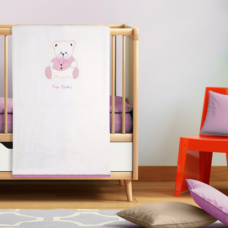 Vaikiška antklodė-pledas “Pierre Cardin” 80×110 cm, pink1