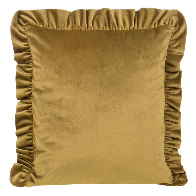 Dekoratyvinė pagalvėlė “VELVET” mustard aksominė 45×45 cm