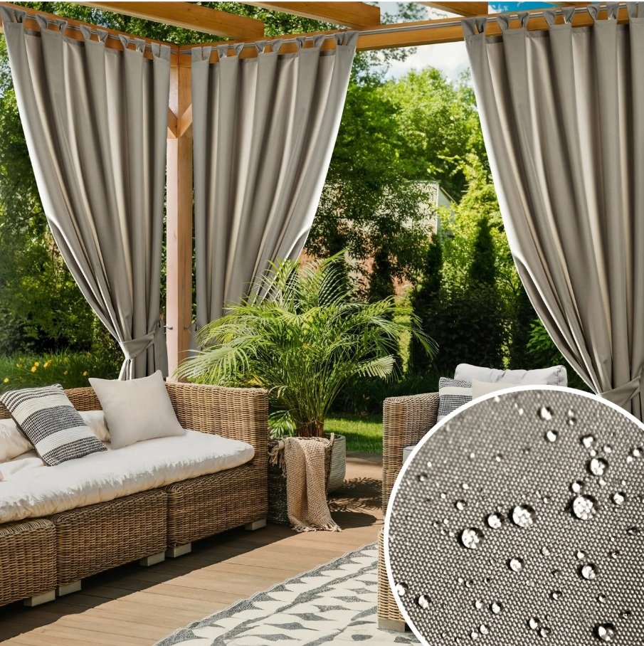 Užuolaida terasai nepraleidžianti vandens „Garden”, įvairių dydžių, cappuccino