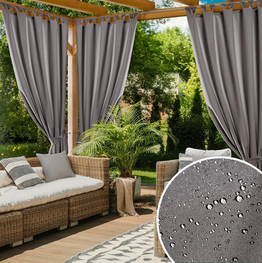 Užuolaida terasai nepraleidžianti vandens „Garden”, įvairių dydžių, gray1