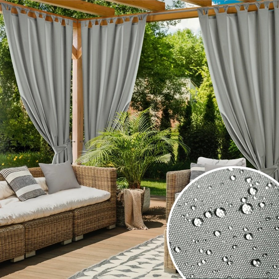 Užuolaida terasai nepraleidžianti vandens „Garden”, įvairių dydžių, silver