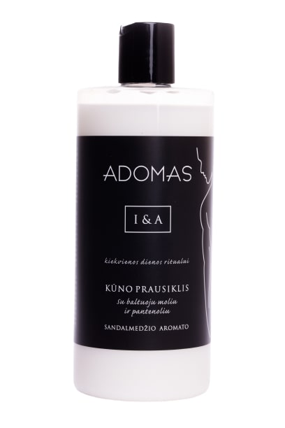 Kūno prausiklis “ADOMAS”, sandalmedžio aromato, 400 ml