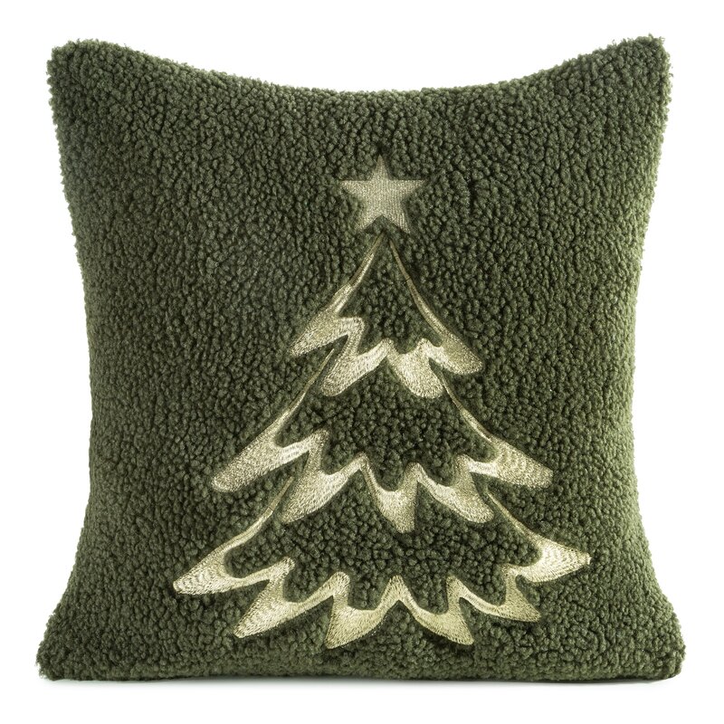 Kalėdinė dekoratyvinė pagalvėlė “Christmas tree” green 45×45 cm