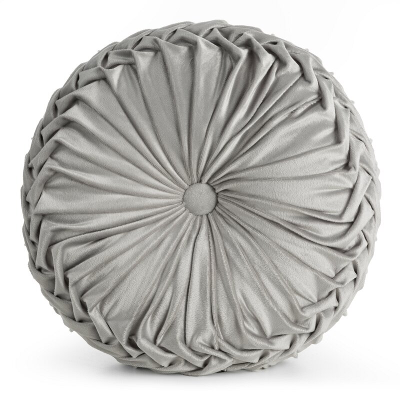 Apvali dekoratyvinė pagalvėlė “VELVET95” silver, 40 cm