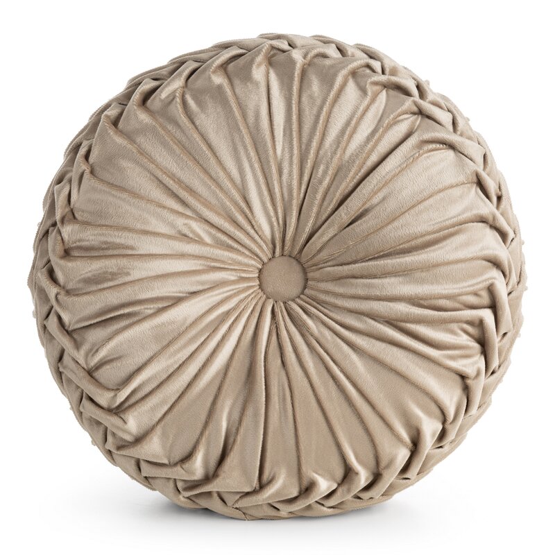 Apvali dekoratyvinė pagalvėlė “VELVET95” beige, 40 cm