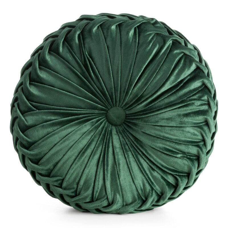 Apvali dekoratyvinė pagalvėlė “VELVET95” emerald, 40 cm