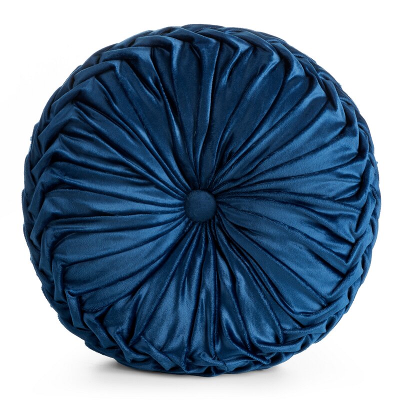 Apvali dekoratyvinė pagalvėlė “VELVET95” navy, 40 cm