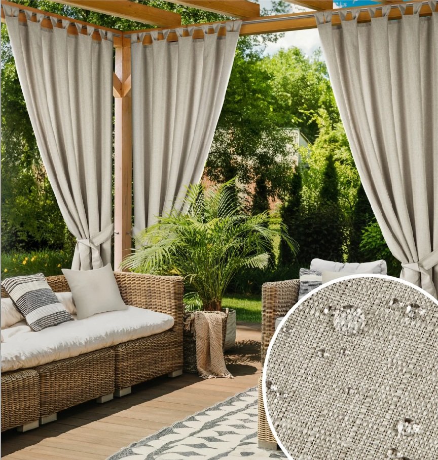 Užuolaida terasai nepraleidžianti vandens „Garden”, įvairių dydžių beige