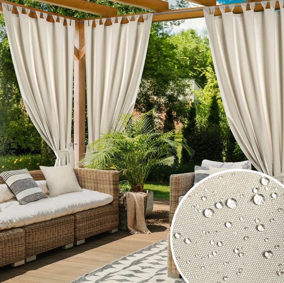 Užuolaida terasai nepraleidžianti vandens „Garden”, įvairių dydžių light beige
