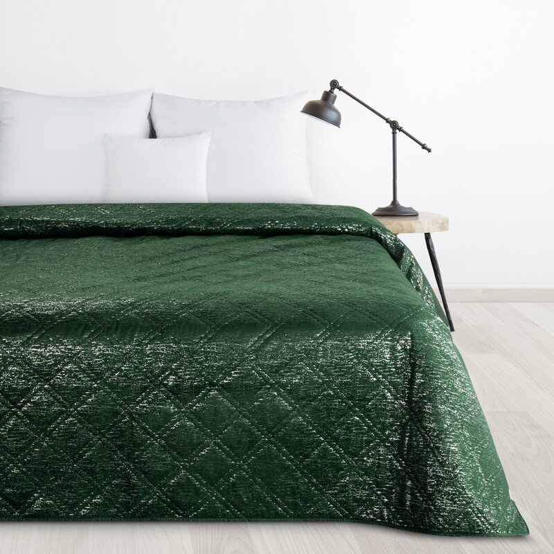 Aksominė lovatiesė „Luiza blink” emerald įvairių dydžių